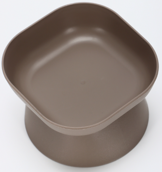 Миска для животных &laquo;КУБ&raquo;, 200 мл, покрытие софт-тач, французский серый