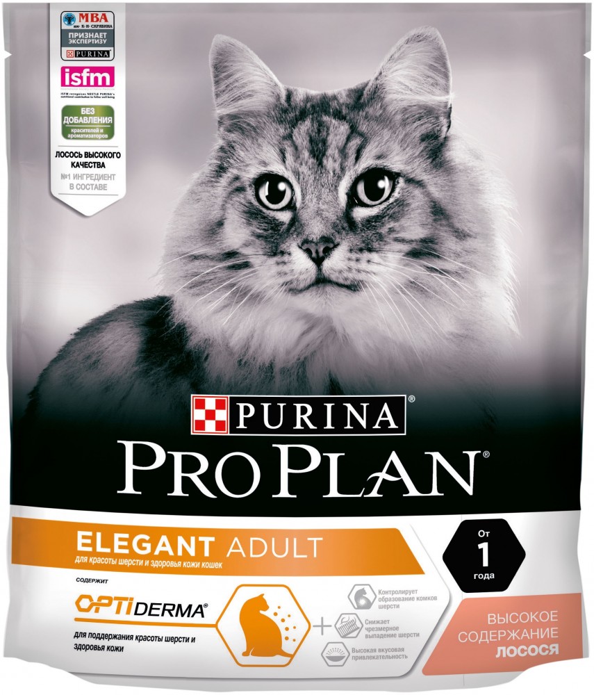 Корм для кошек Purina Pro Plan Derma Plus с чувствительной кожей с лососем