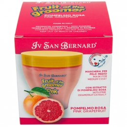 Iv San Bernard, линия FRUIT OF THE GROOMER, восстанавливающая маска для шерсти средней длины с витаминами Розовый грейпфрут, 250 мл