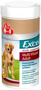 Добавка для собак 8in1 Excel взрослые Мультивитамины 70таблеток