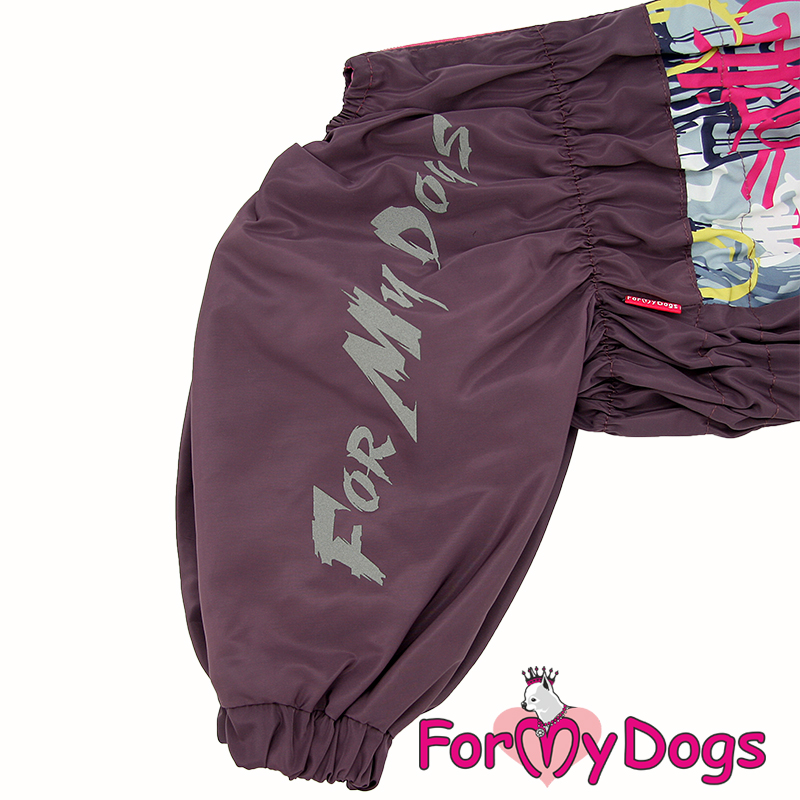 ForMyDogs Комбинезон ДОЖДЕВИК фиолетовый для девочек  C1 55*75 см