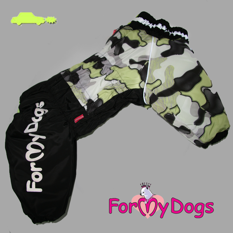 ForMyDogs Комбинезон ТЕПЛЫЙ черно-желтый камуфляж для мальчиков C1 55*75см