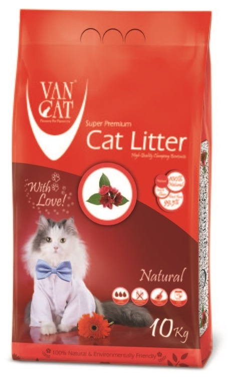 Наполнитель для кошек Van Cat комкующийся &quot;100% Натуральный&quot;, без пыли 5 кг