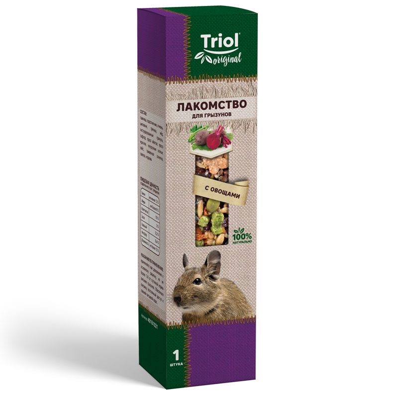 Лакомство Триол для грызунов с овощами, 110г, Original