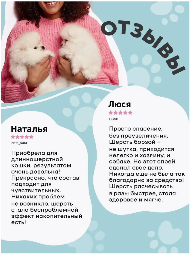 Спрей I Love My Pet для собак и кошек от колтунов для шерсти 250 мл