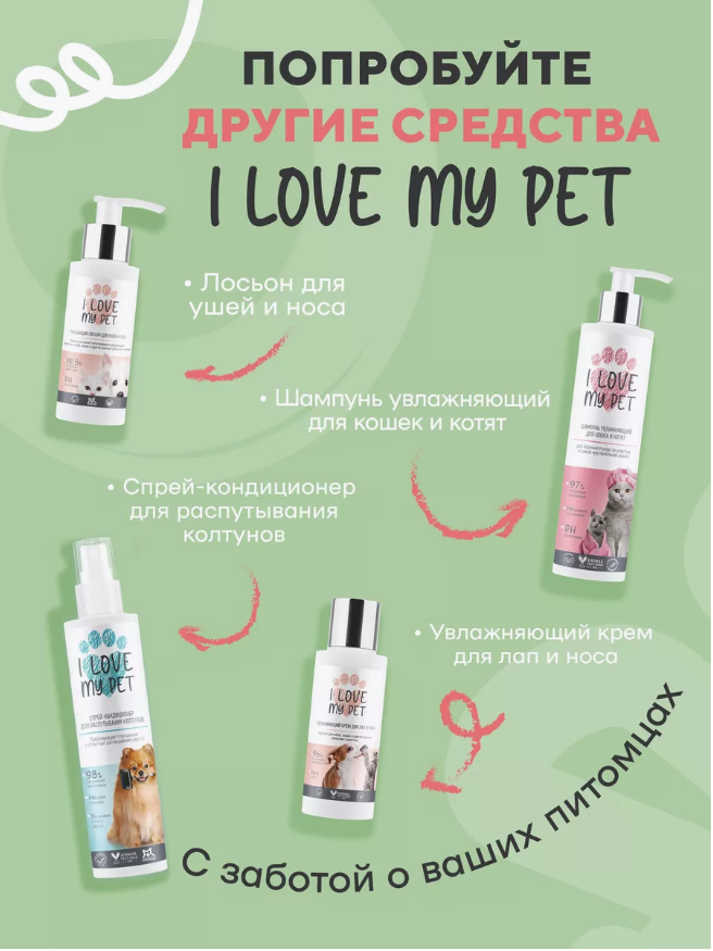 Шампунь I Love My Pet для щенков и собак с арбузом 250 мл