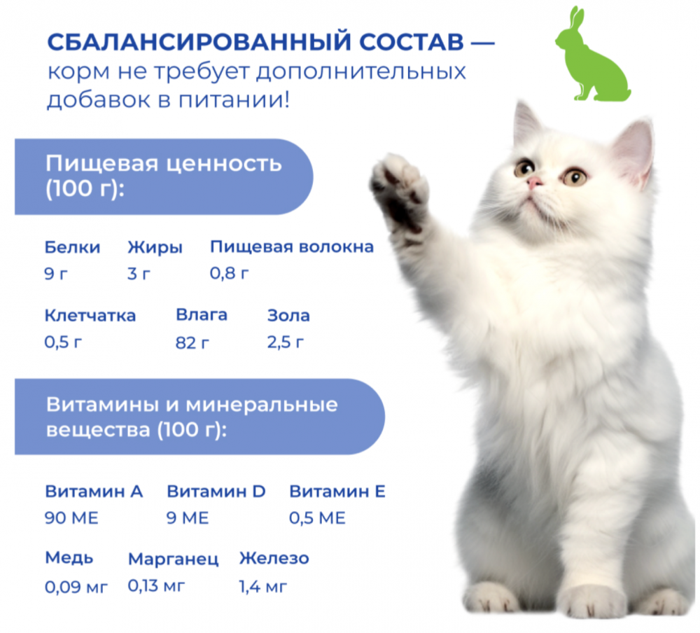 Консерва Jarvi Сенсетив Кролик (пауч) чувствительное пищеварение для кошек 85 г: СОУС